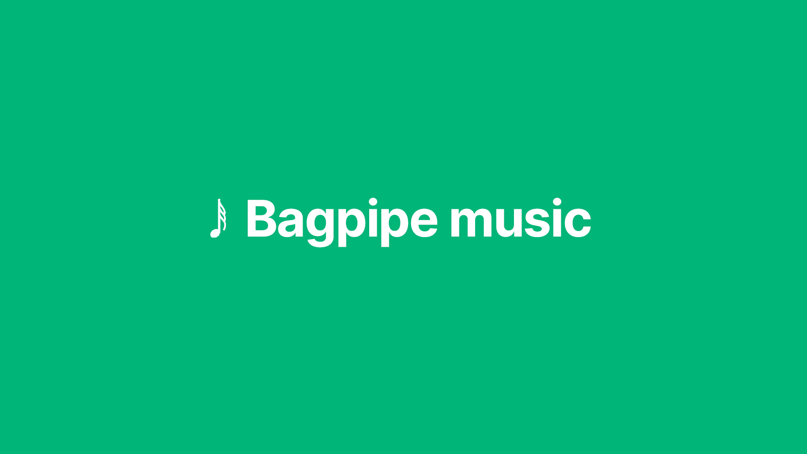 Bagpipe music